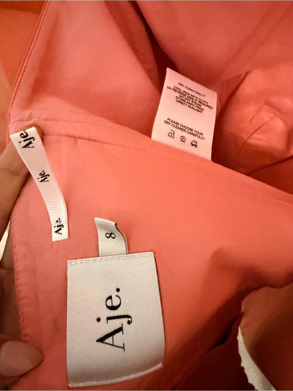 One-Shoulder Coral Ruffle Crop Top - Picture 6 of 6